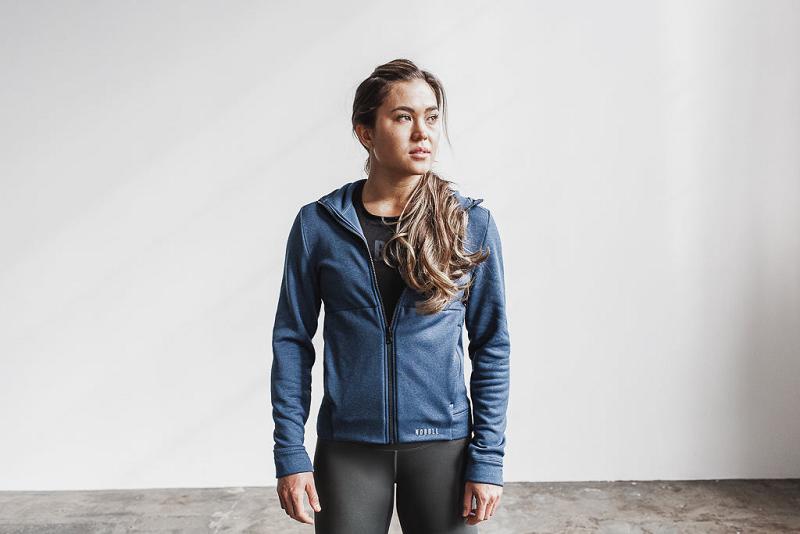 Women's Nobull WoPerformance Zip-Up Hoodie Coffee | SG N3134W